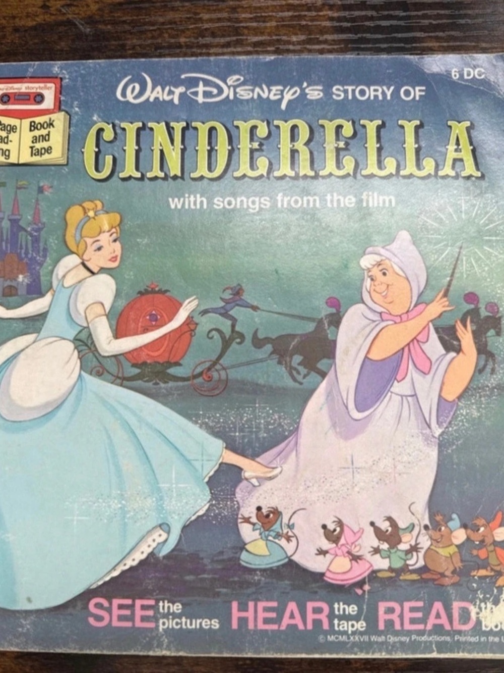 Walt Disney Story of Cinderella Read-Along Book Blue Cinderella
